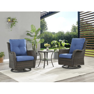 Oakmont all weather wicker 3 piece glider set hot sale